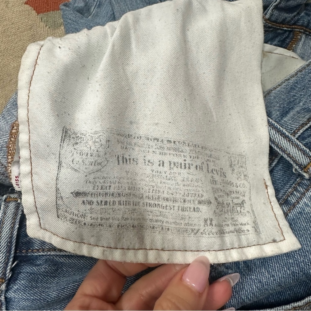 Y2K Vintage Levi's 501 Jeans Straight Fit Medium Wash 36w 34l Skater Baggy - Picture 13 of 16